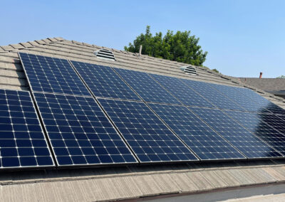 completed solar panel project